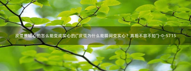 糖心vlog冉冉学姐：皮蛋是糖心的怎么能变成实心的(\